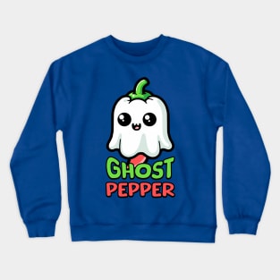 Ghost Pepper! Cute Spooky Hot Pepper Pun Crewneck Sweatshirt